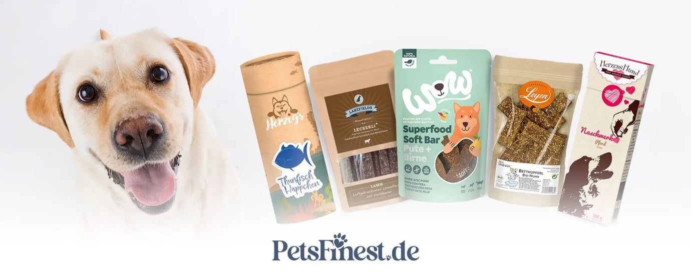 Kaufe bei PetsFinest die 5 besten Hundeleckerlis.