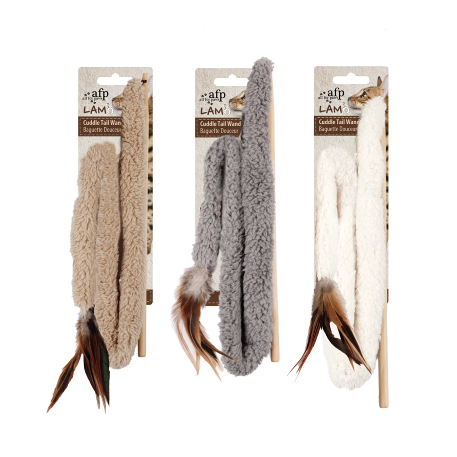AFP | Katze | Lambswool - 30" Cuddle Tail Wand-PetsFinest