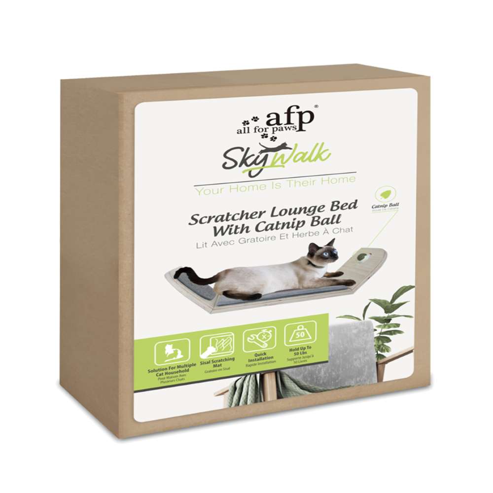 AFP | Katze | Skywalk - Scratcher Lounge Bed With Catnip Ball-PetsFinest