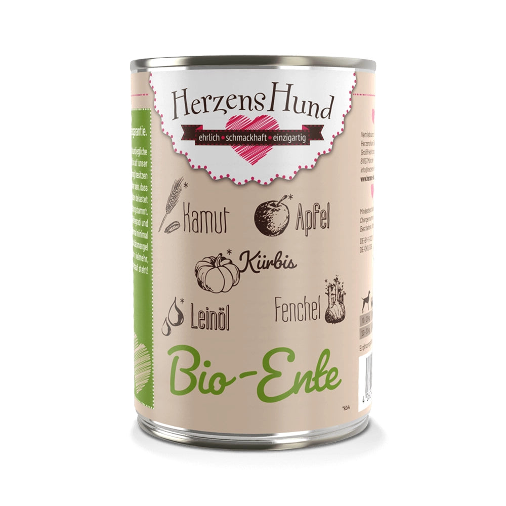 HerzensHund | Bio-Ente mit Bio-Gemüse-PetsFinest