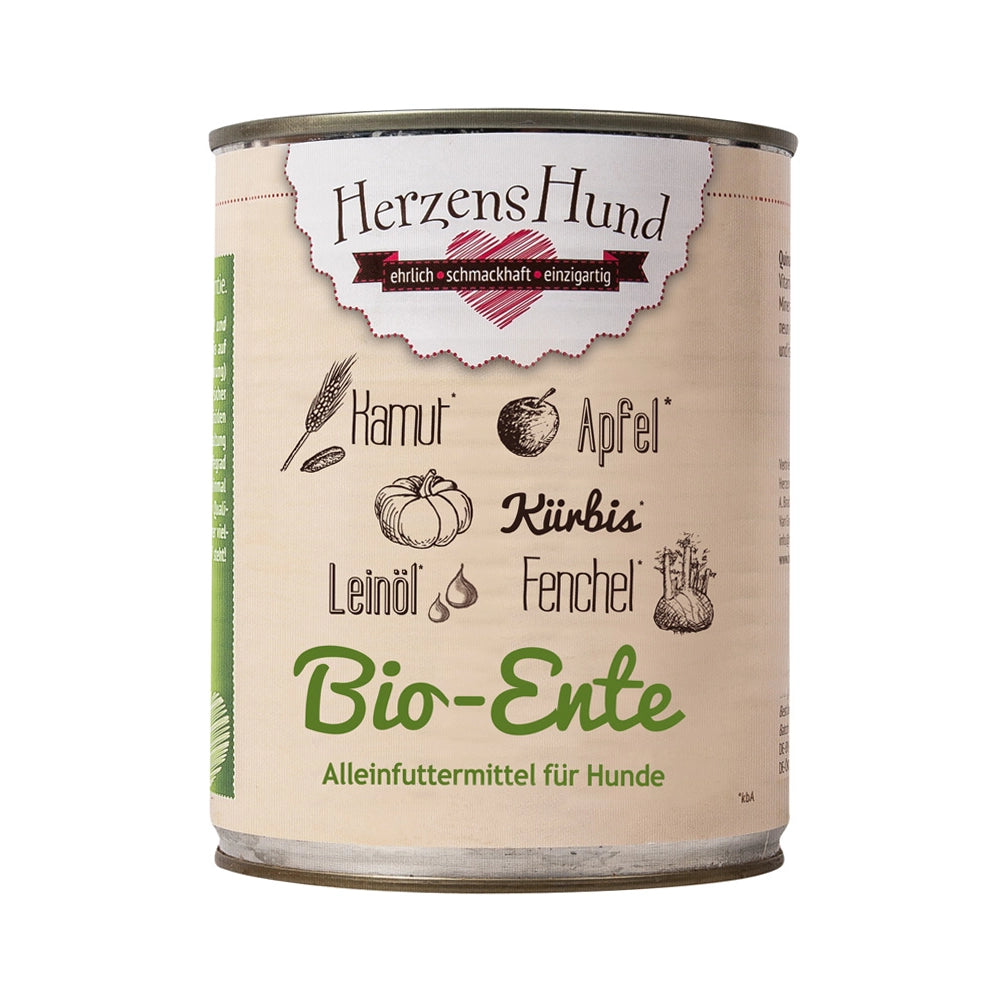 HerzensHund | Bio-Ente mit Bio-Gemüse-PetsFinest