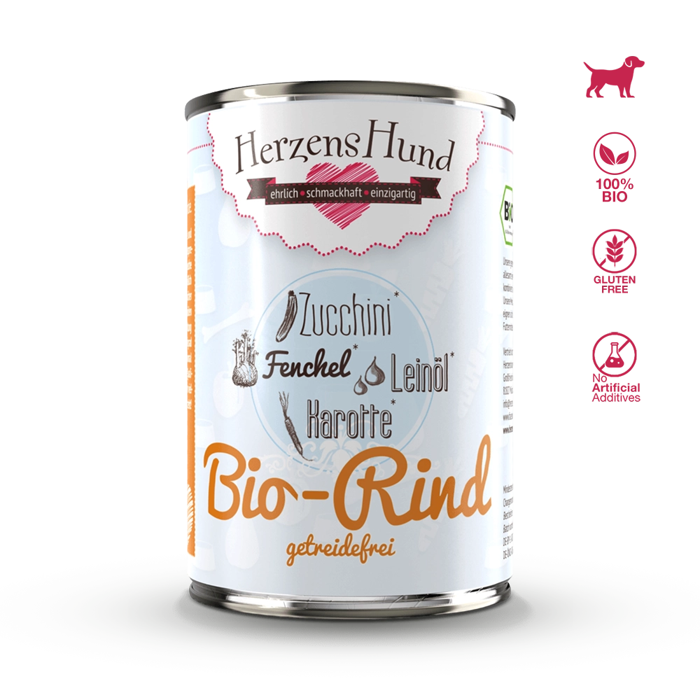 HerzensHund | Bio-Rind mit Bio-Zucchini