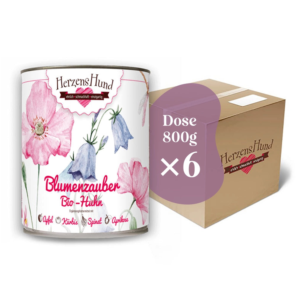HerzensHund | Blumenzauber Bio-Huhn mit Bio-Apfel