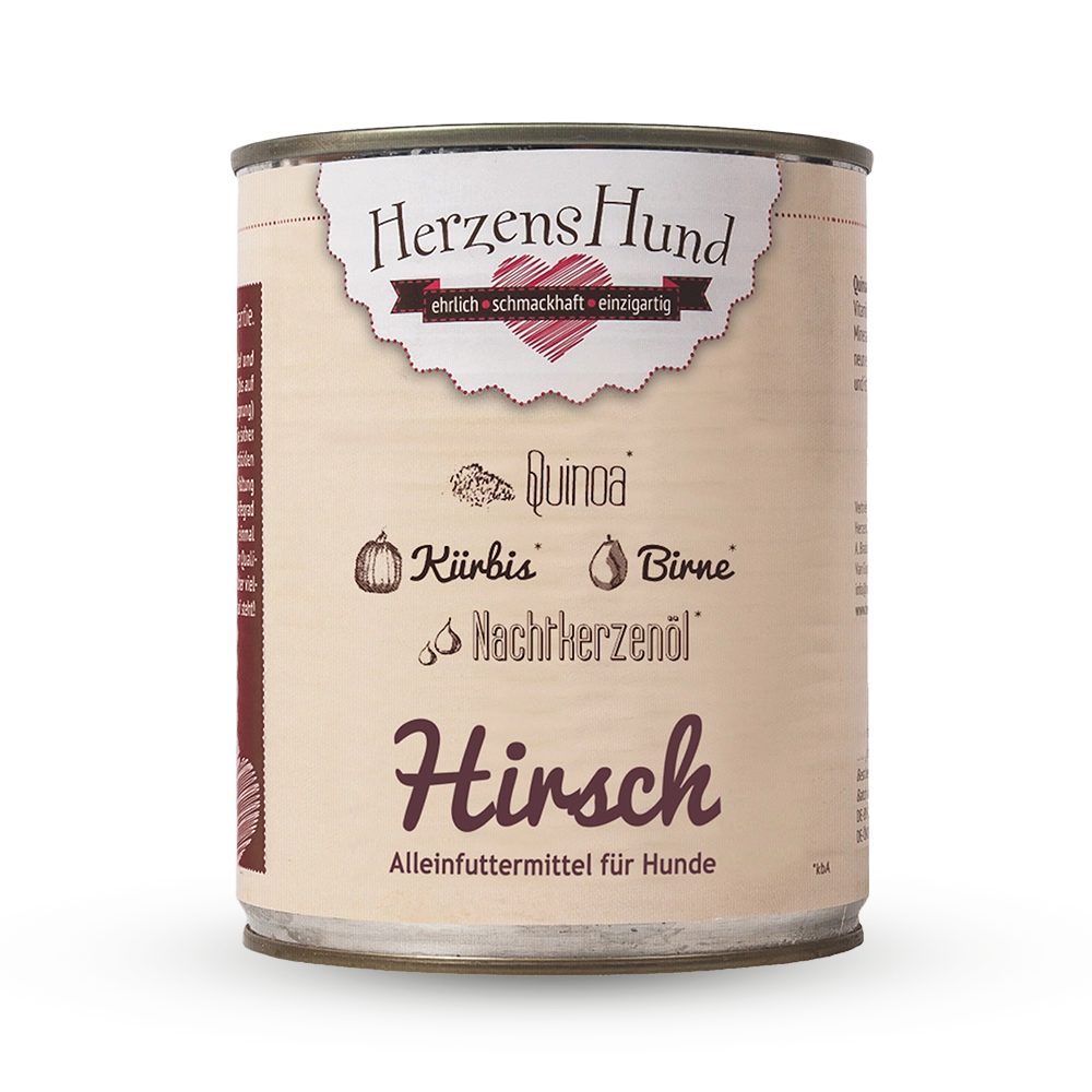 HerzensHund | Hirsch mit Bio-Gemüse