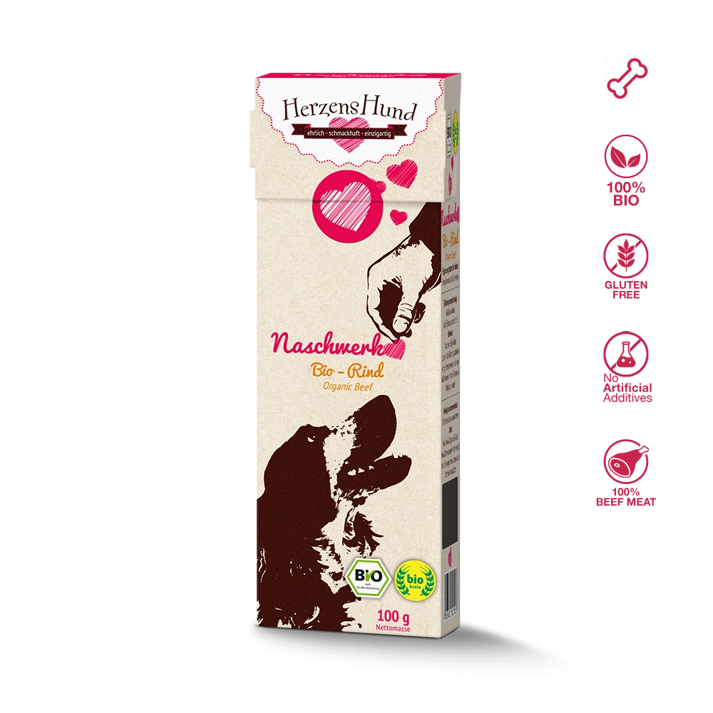 HerzensHund | Naschwerk HerzensHund Bio-Rind 100% Leckerlies