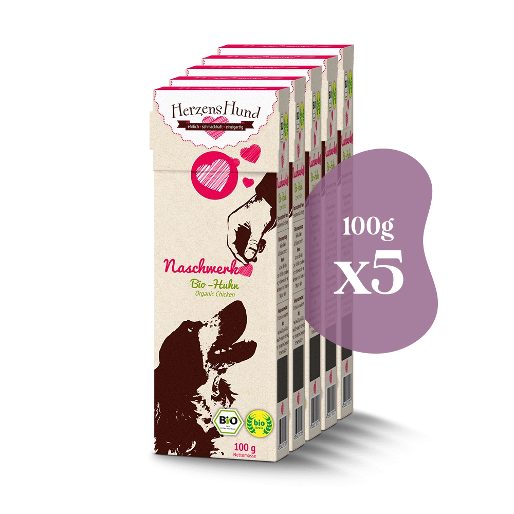 HerzensHund | Naschwerk HerzensHund Bio-Huhn 100% Leckerlies