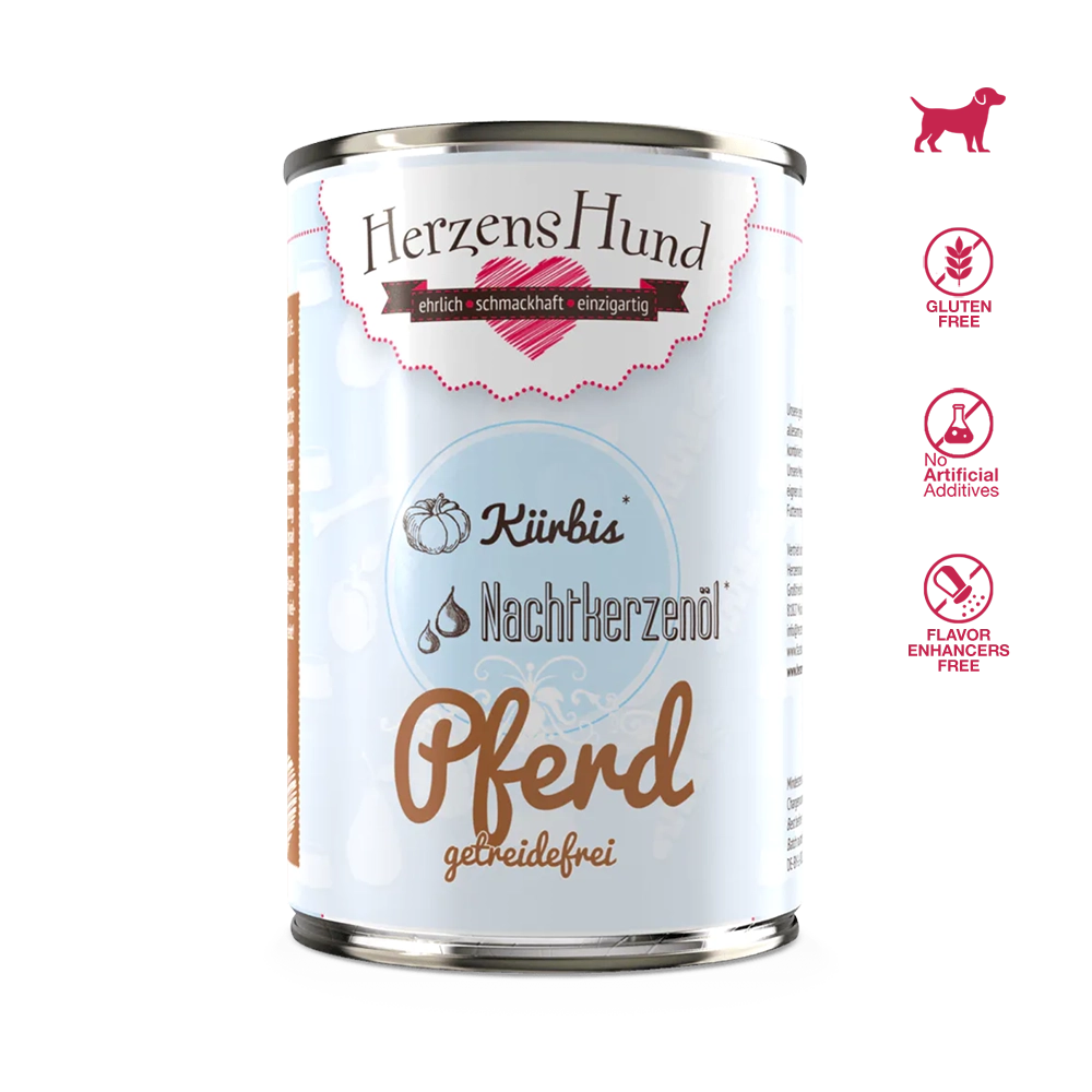 HerzensHund | Pferd mit Bio-Kürbis