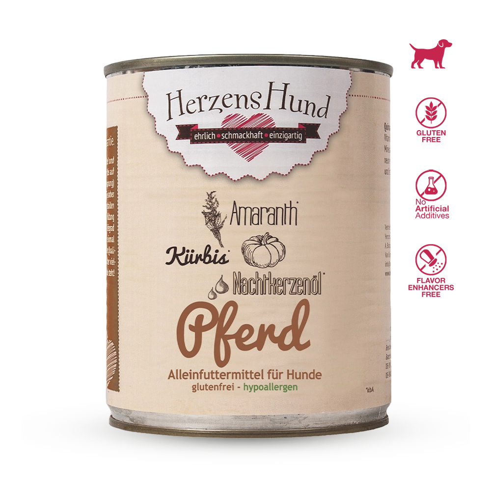 HerzensHund | Pferd mit Bio-Gemüse hypoallergen