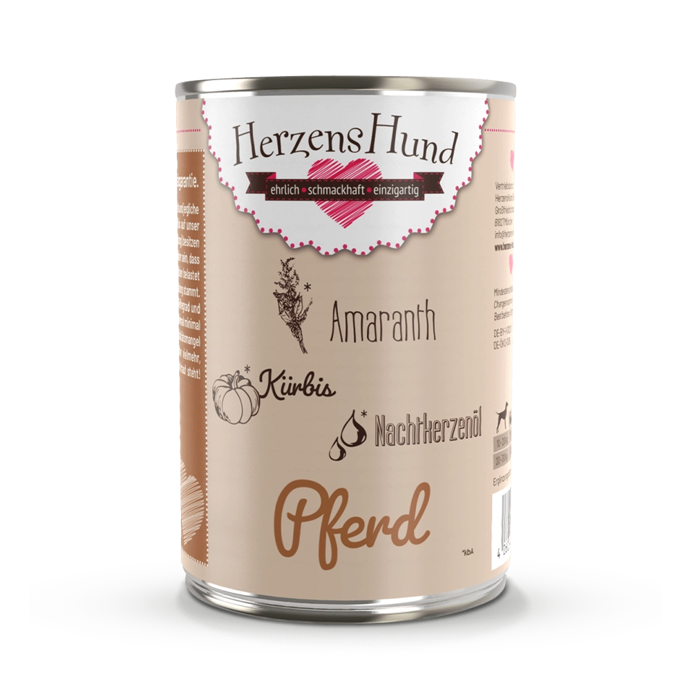 HerzensHund | Pferd mit Bio-Gemüse hypoallergen