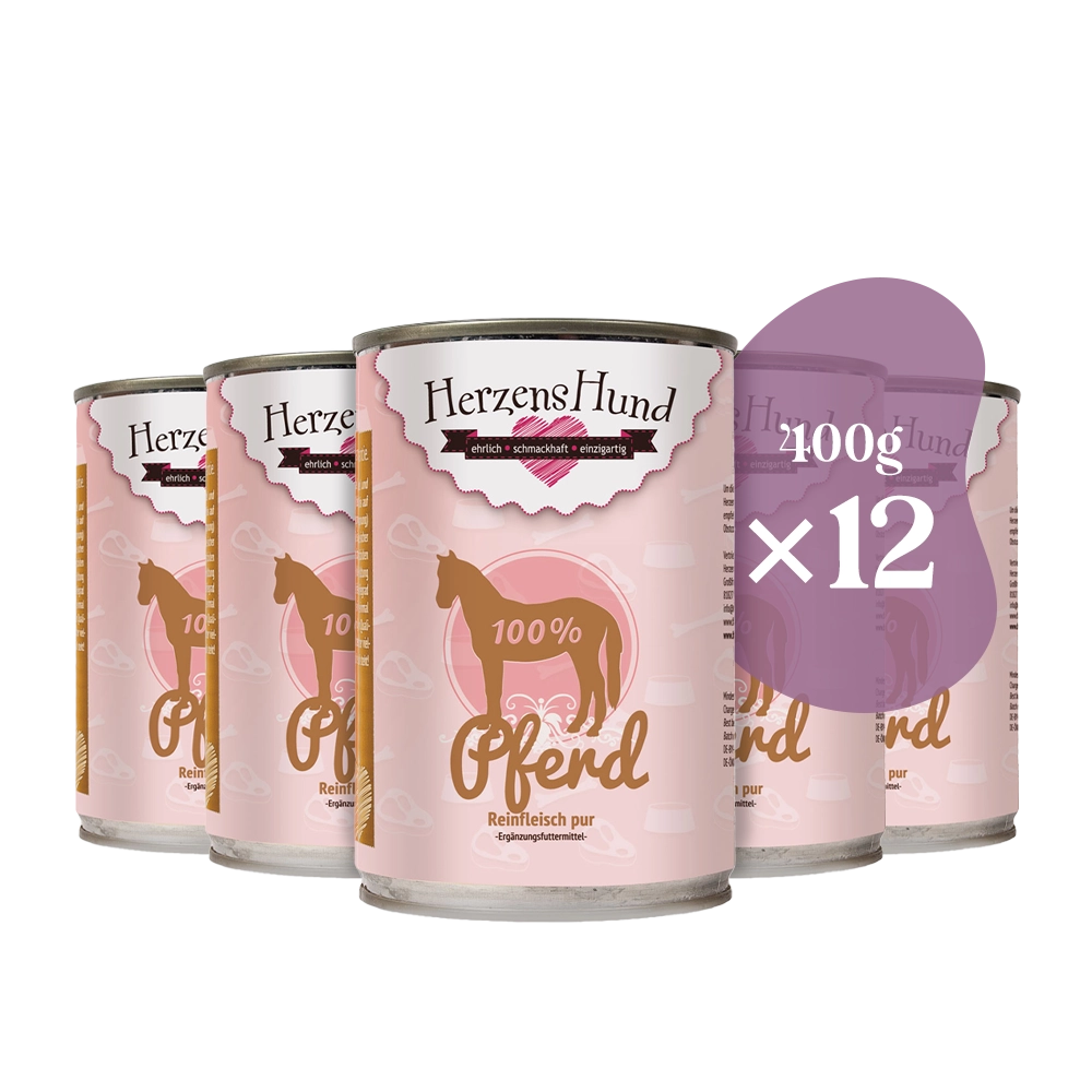 HerzensHund | Reinfleisch 100% Pferdefleisch (Muskelfleisch Herz Lunge)