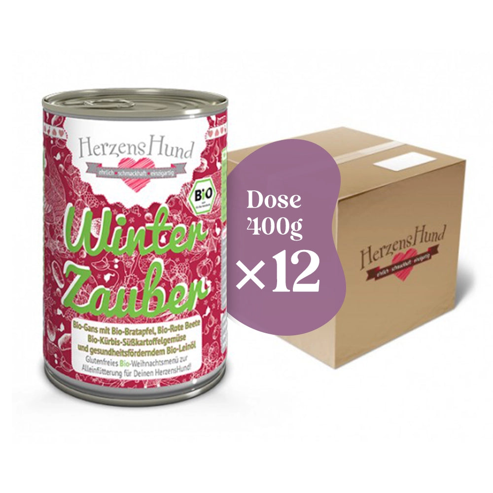 heart dog | winter magic | Organic goose with organic baked apple