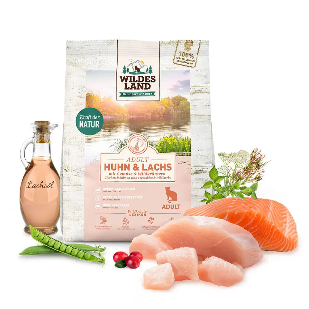 Wildes Land | Huhn und Lachs mit Gemüse und Wildkräutern
