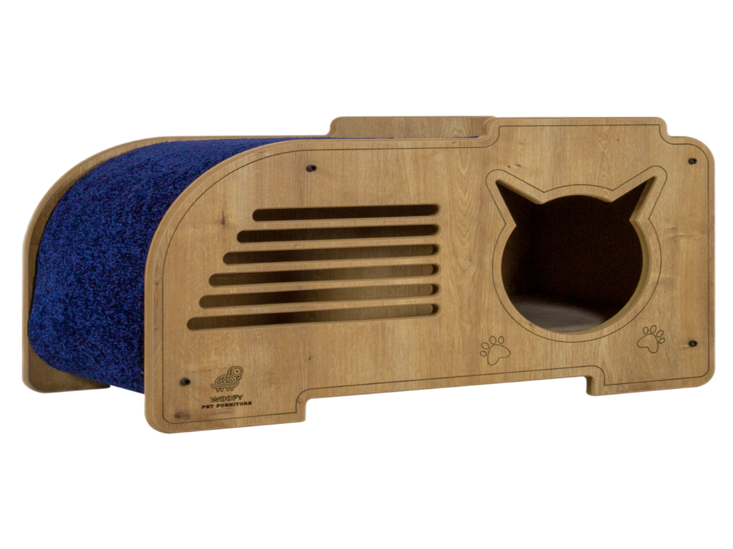 Woofy Pet | Catsy | Katzenhaus für große Katzen mit kratzfestem Teppich-PetsFinest