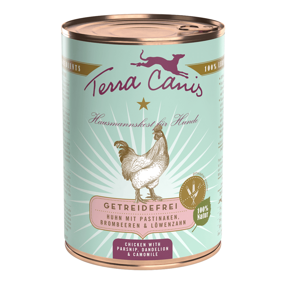 Terra Canis | Huhn mit Pastinaken Löwenzahn & Brombeeren-PetsFinest