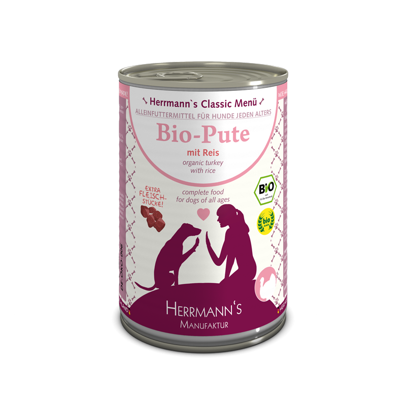 Herrmanns Bio-Pute mit Reis | Dose-PetsFinest