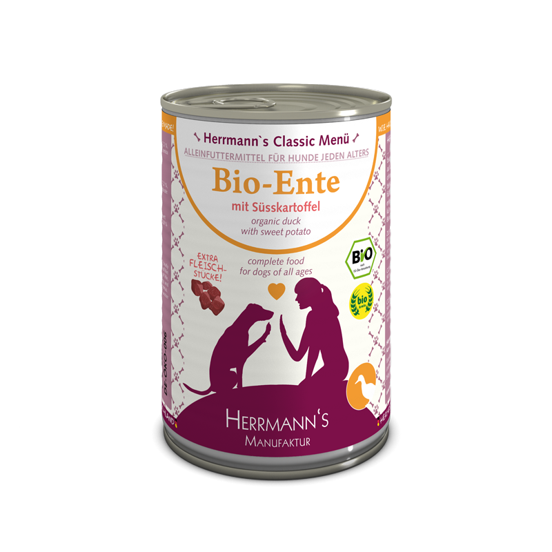 Herrmanns Bio-Ente mit Süßkartoffeln | Dose-PetsFinest