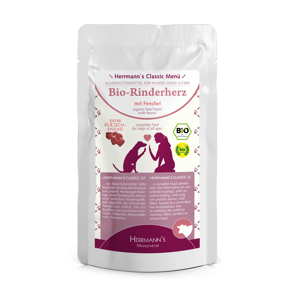 Herrmanns Bio-Rinderherz mit Fenchel-PetsFinest