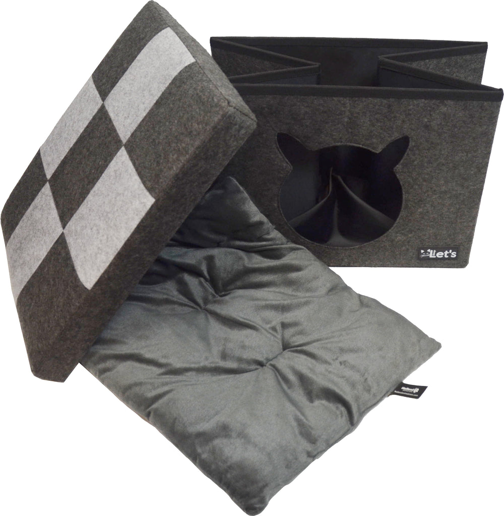 Let's sleep Pet | Katze | Cube | helles/dunkelgrau-PetsFinest