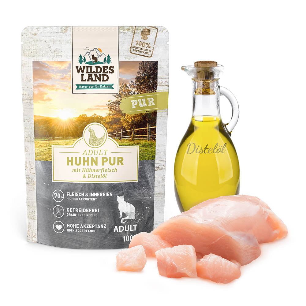 Wildes Land | Huhn PUR mit Distelöl-PetsFinest
