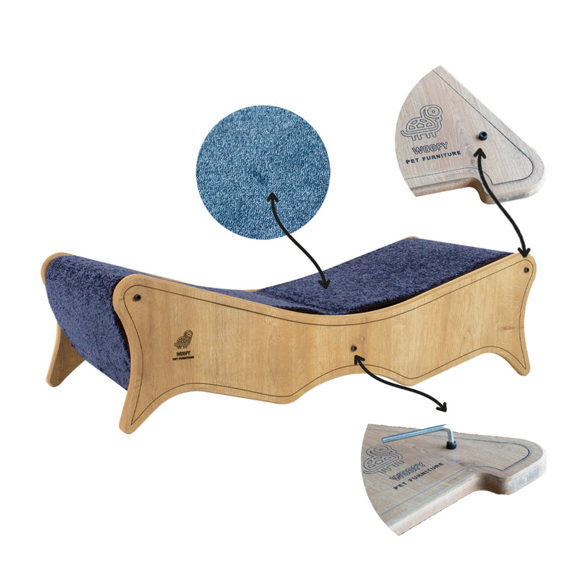 Woofy Pet | Catsy | Katzenliege mit kratzfestem Teppich-PetsFinest