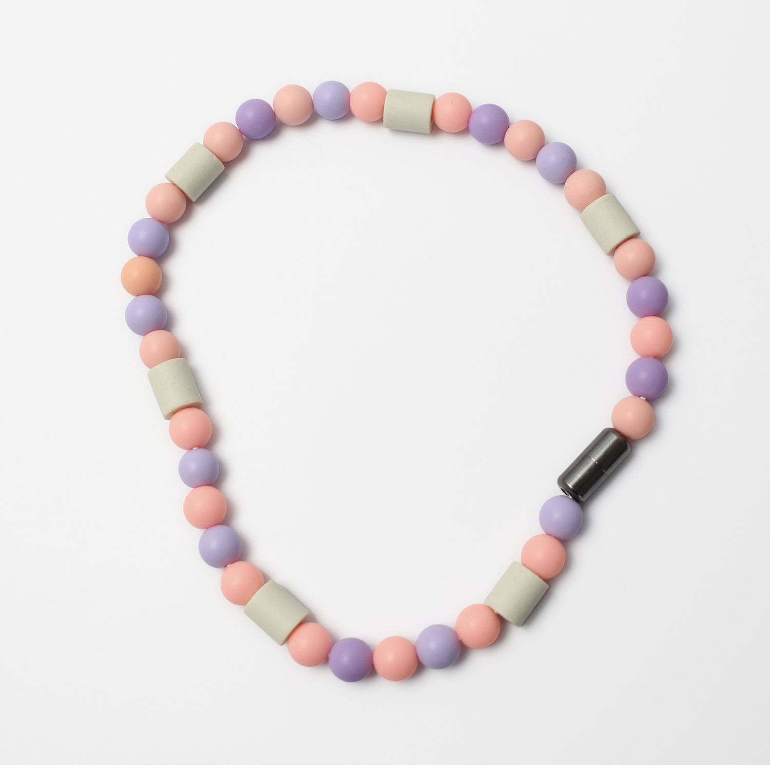PetsFinest | EM-KeramikKette Zeckenkette rosa-lila-PetsFinest