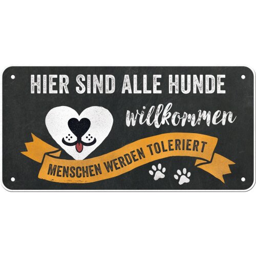 Nostalgic-Art | Hängeschild "Hunde willkommen"-PetsFinest