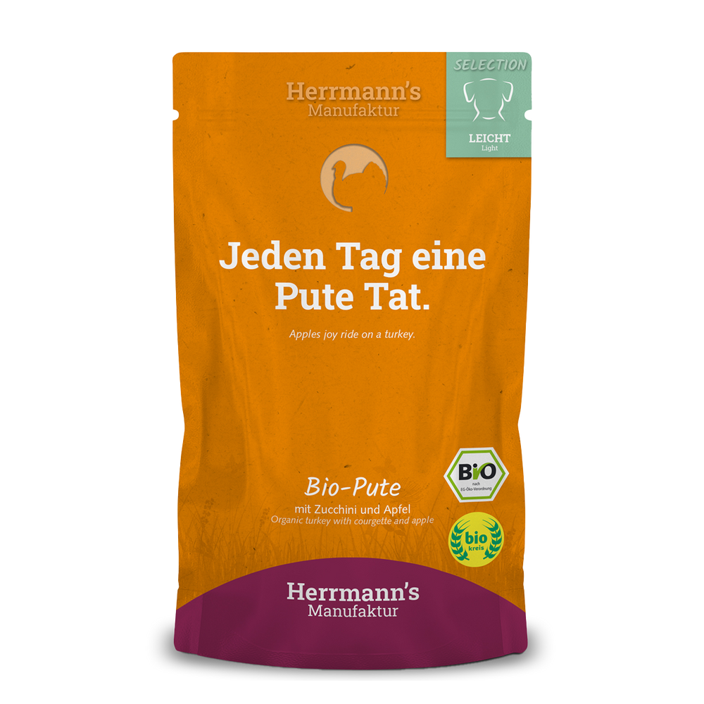 Herrmanns Leicht Bio-Pute | Apfel Zucchini | Pack-PetsFinest