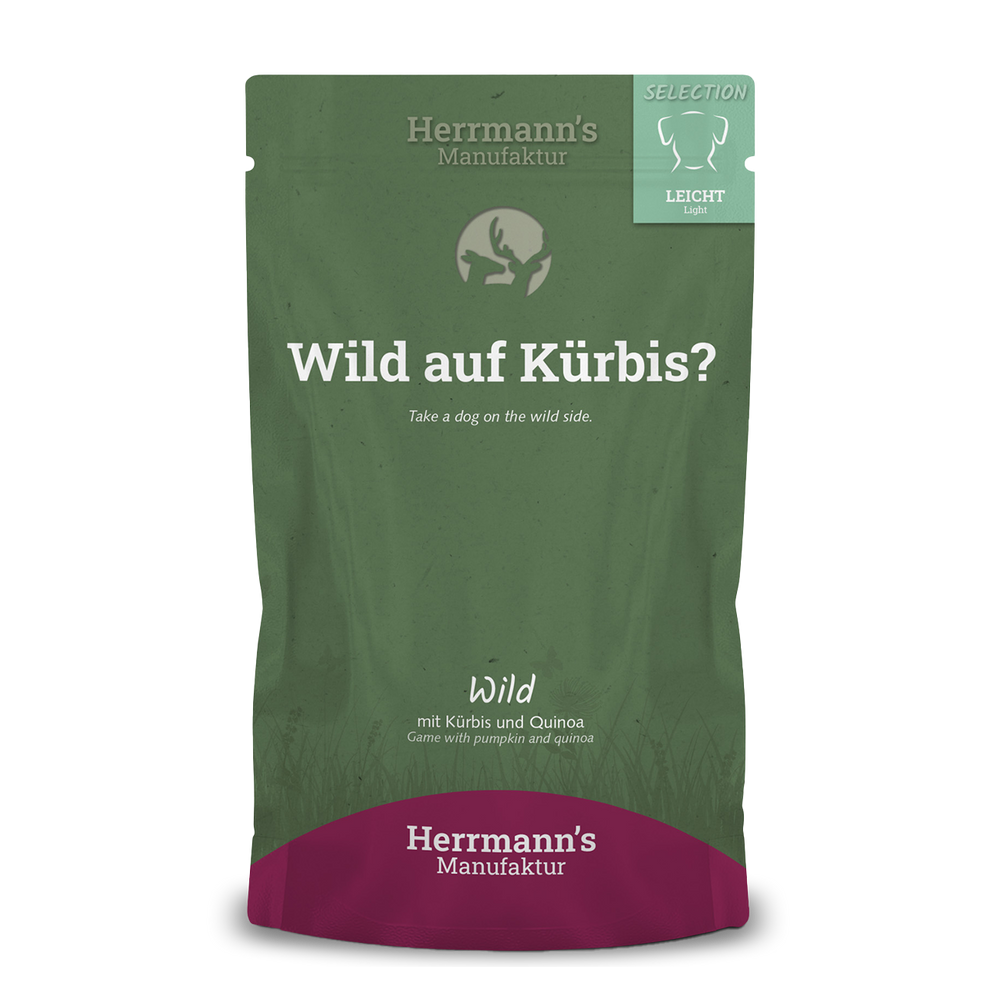 Herrmanns Leicht Wild | Kürbis Quinoa und Cranberry | Pack-PetsFinest