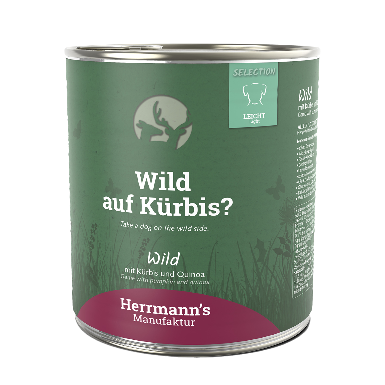 Herrmanns Leicht Wild | Kürbis Quinoa und Cranberry | Dose-PetsFinest