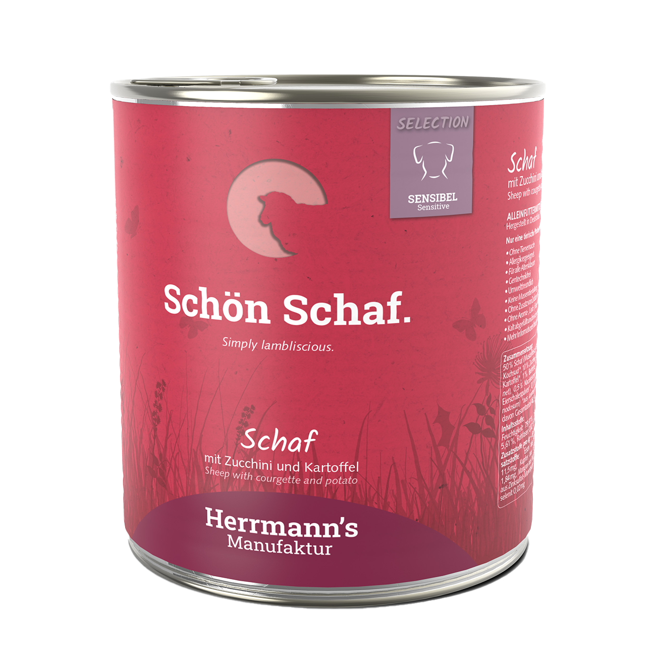 Herrmanns Sensibel Schaf | Zucchini Petersilienwurzel und Kartoffeln | Dose-PetsFinest