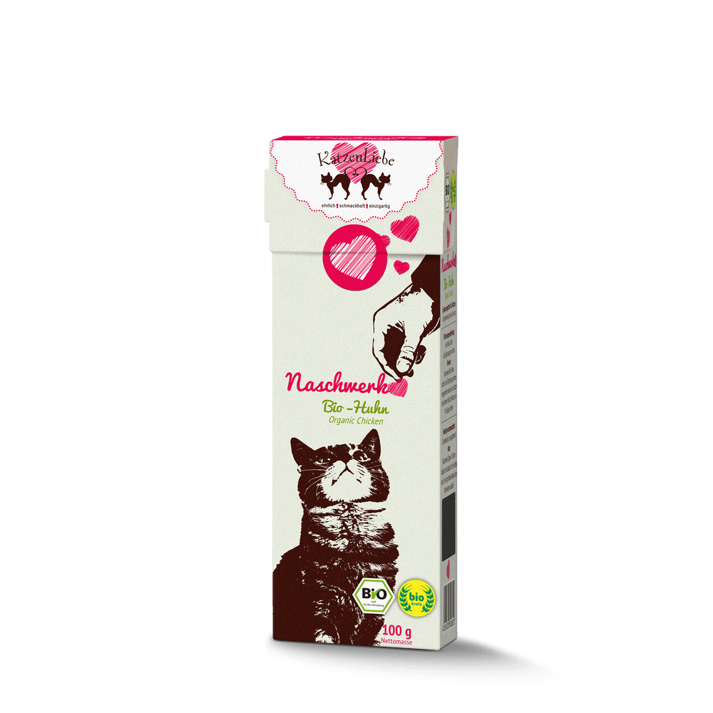 Katzenliebe | Naschwerk Leckerlies | 100% Bio-Huhn-PetsFinest