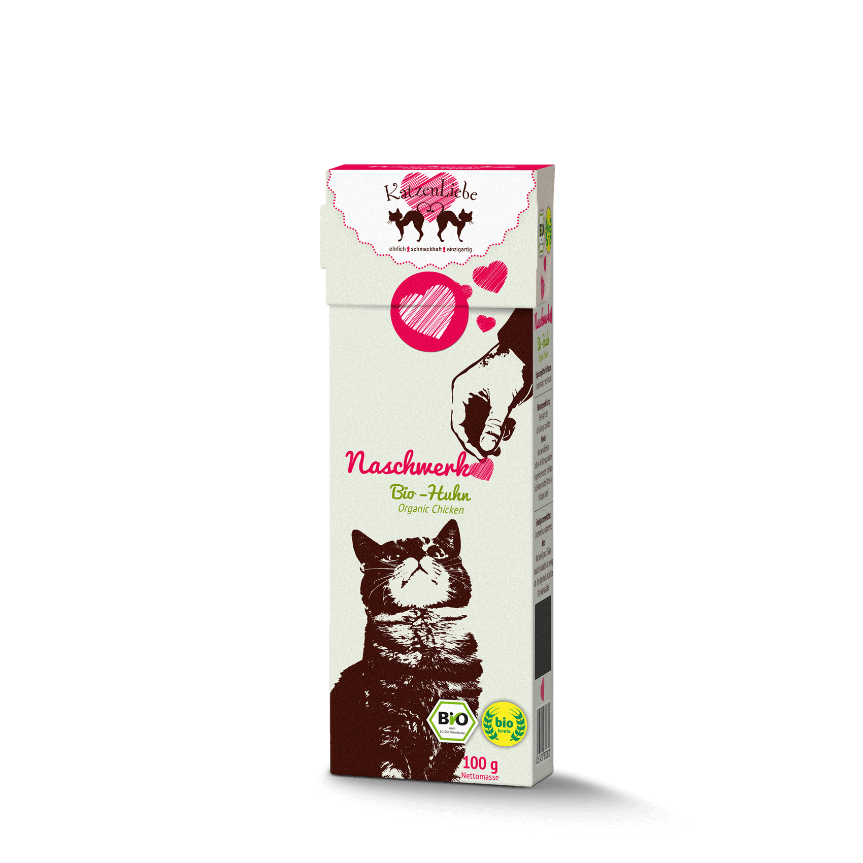 Katzenliebe | Naschwerk Leckerlies | 100% Bio-Huhn-PetsFinest