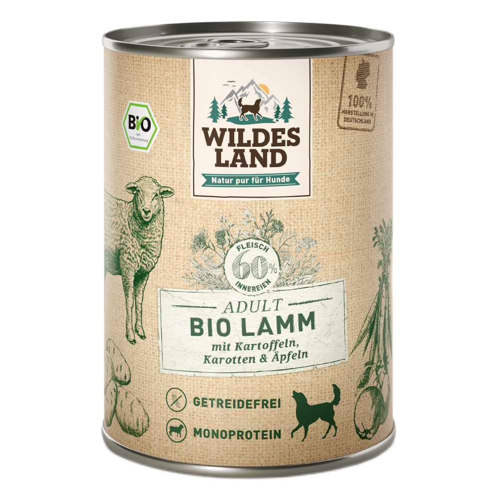 Wildes Land | BIO Lamm mit Kartoffeln & Karotte-PetsFinest