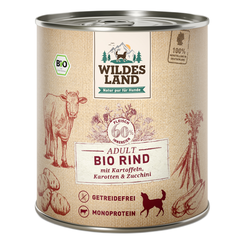 Wildes Land | BIO Rind mit Kartoffeln & Zucchini-PetsFinest
