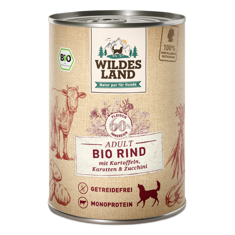 Wildes Land | BIO Rind mit Kartoffeln & Zucchini-PetsFinest