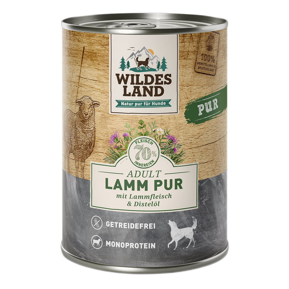 Wildes Land | Lamm PUR mit Distelöl-PetsFinest