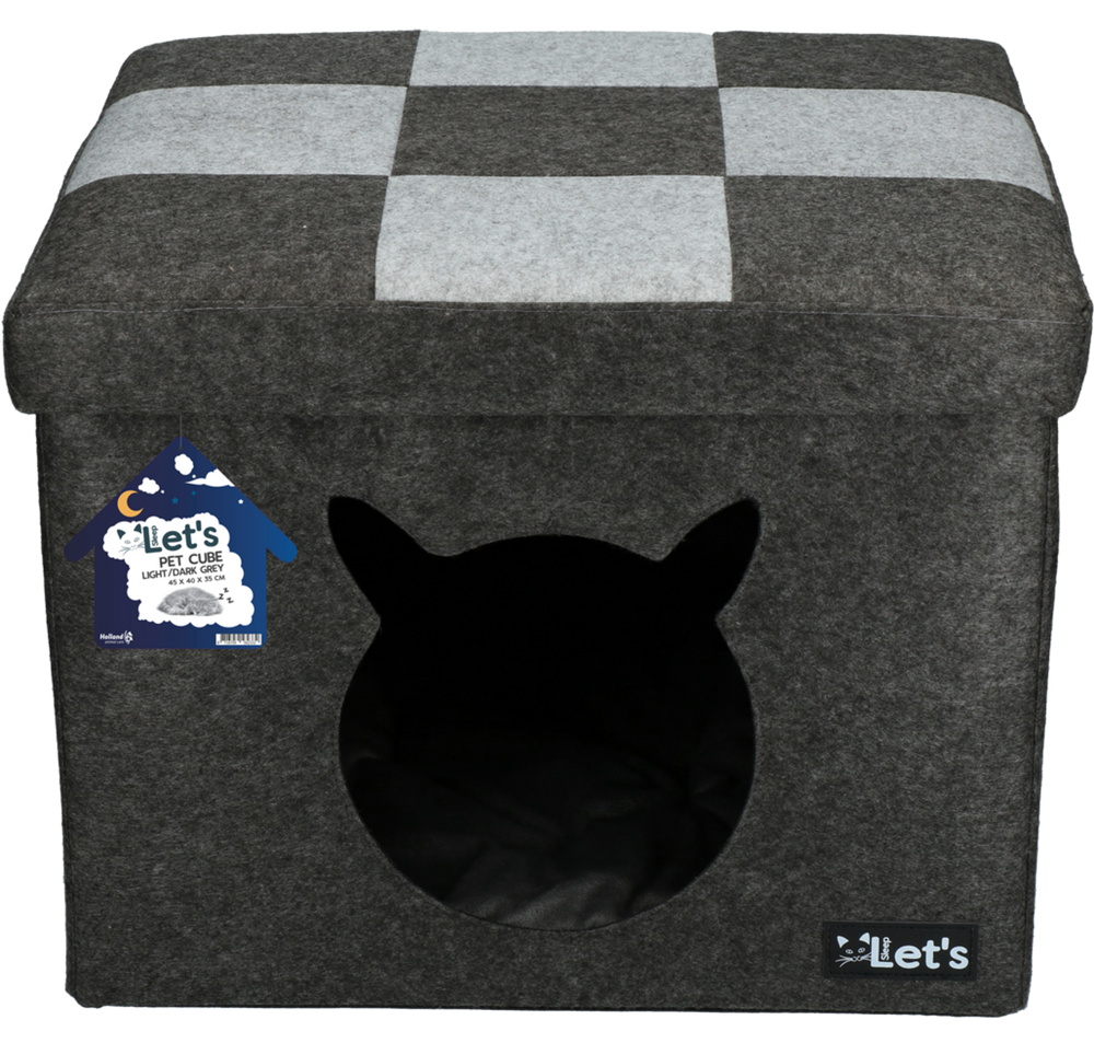 Let's sleep Pet | Katze | Cube | helles/dunkelgrau-PetsFinest