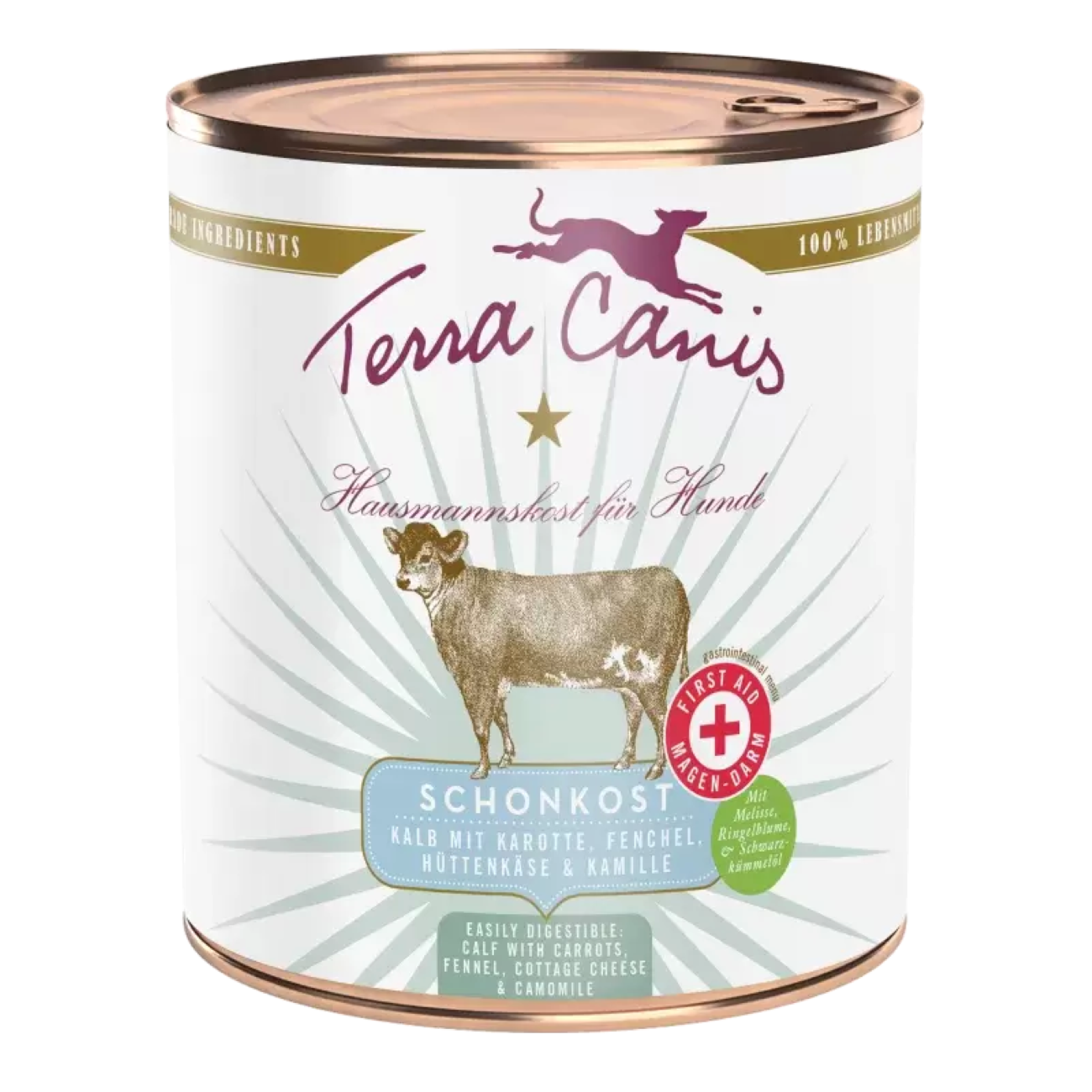Terra Canis | FIRST AID Kalb mit Karotte Fenchel Hüttenkäse & Kamille-PetsFinest