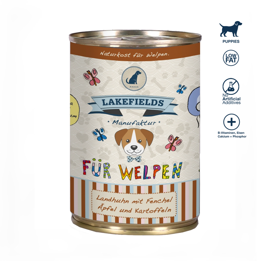 Lakefield's | Farm chicken with fennel, apples and potatoes for puppies