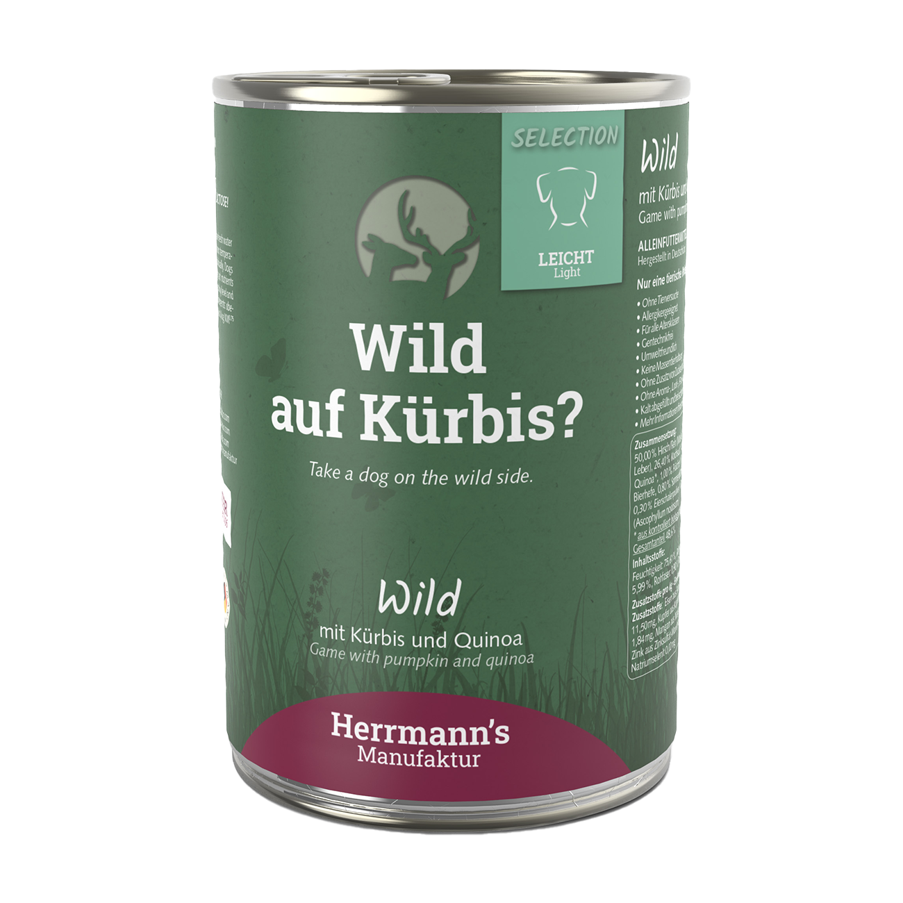 Herrmanns Leicht Wild | Kürbis Quinoa und Cranberry | Dose-PetsFinest
