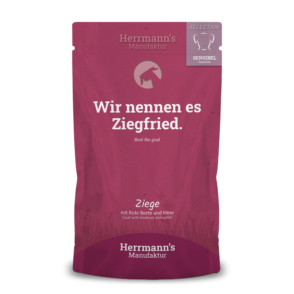 Herrmanns Sensibel Ziege | Rote Beete Apfel und Kürbis | Pack-PetsFinest