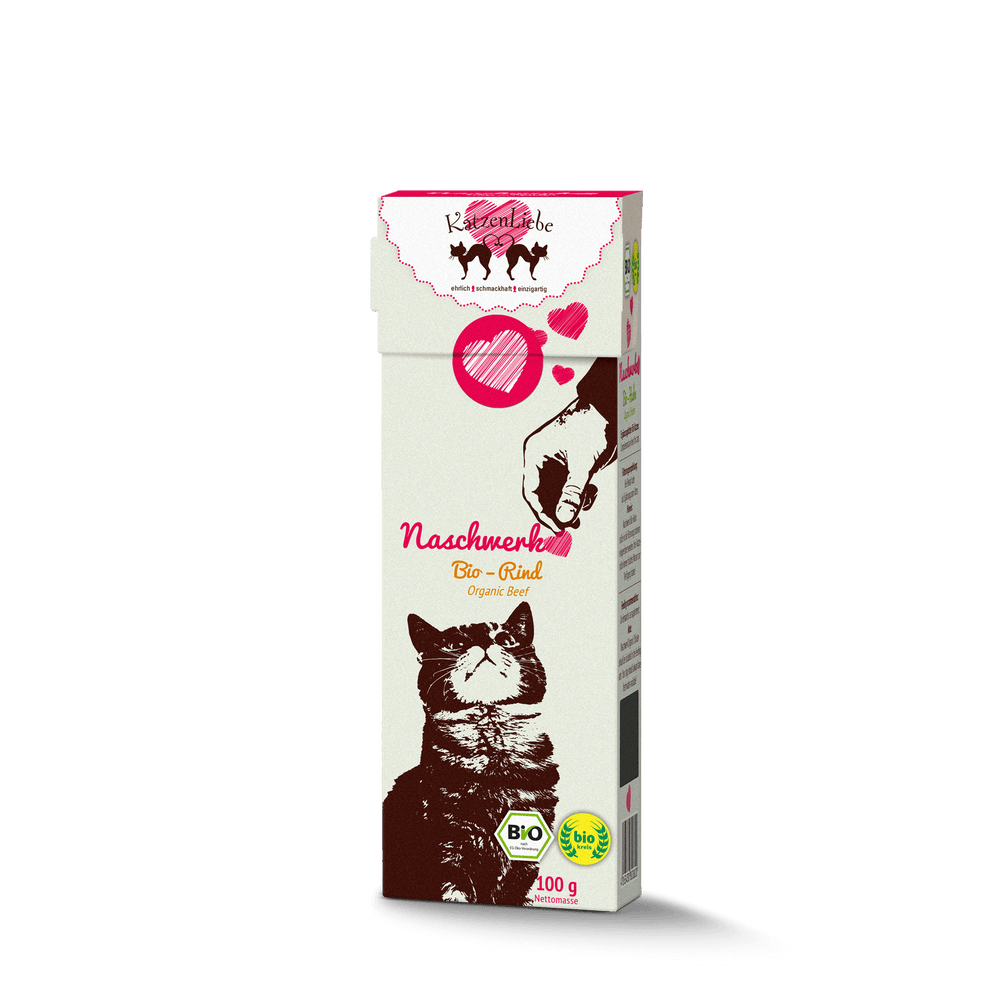 Katzenliebe | Naschwerk Leckerlies | 100% Bio-Rind