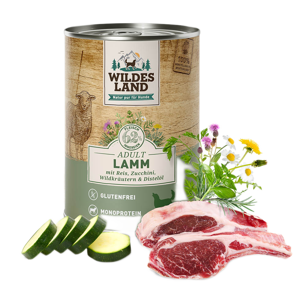 Wildes Land | Lamm mit Reis & Zucchini-PetsFinest