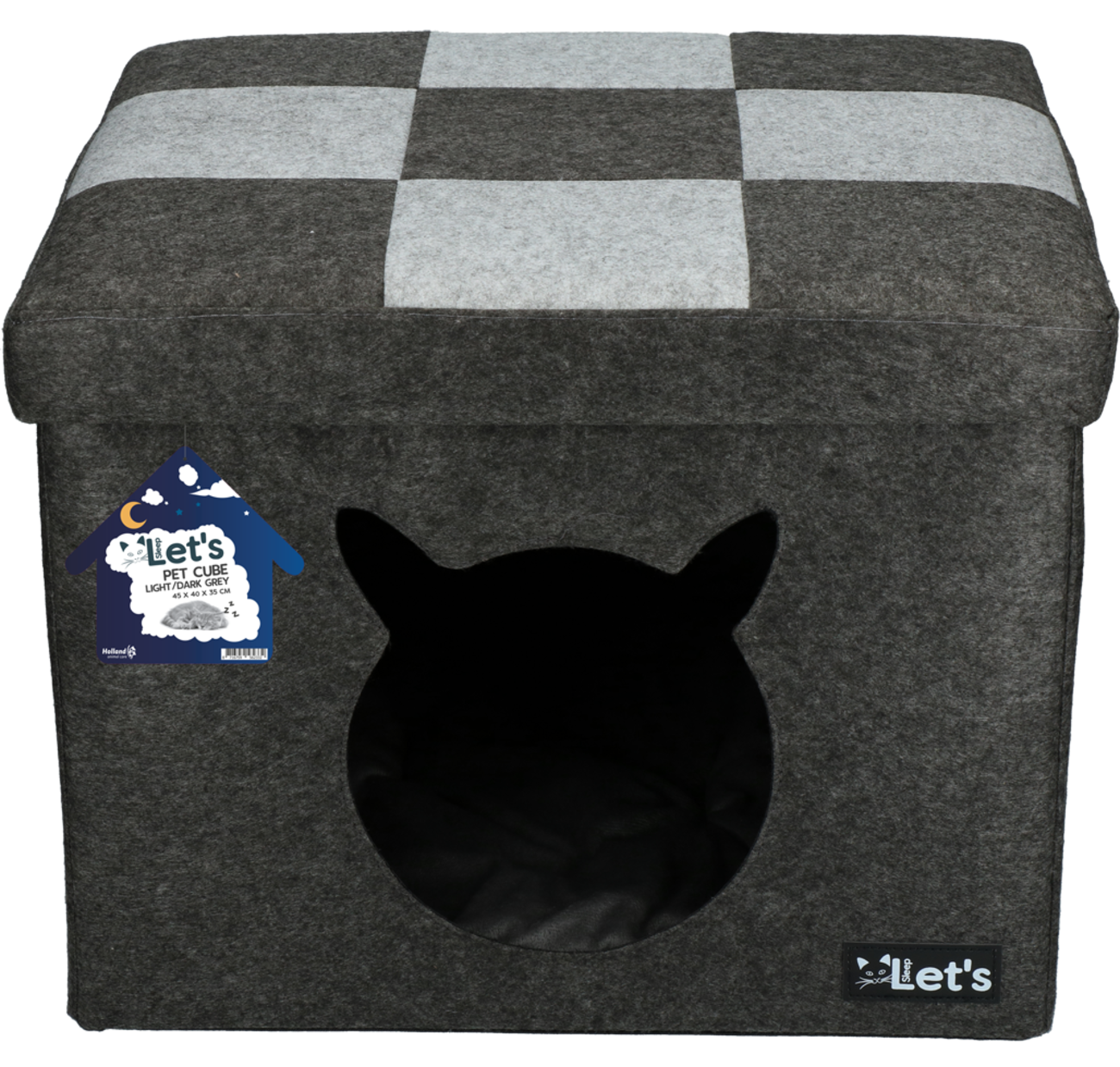 Let's sleep Pet | Katze | Cube | helles/dunkelgrau-PetsFinest