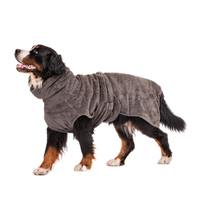 Lill's | Hundebademantel aus Bio-Baumwolle "Stone Grey"-PetsFinest